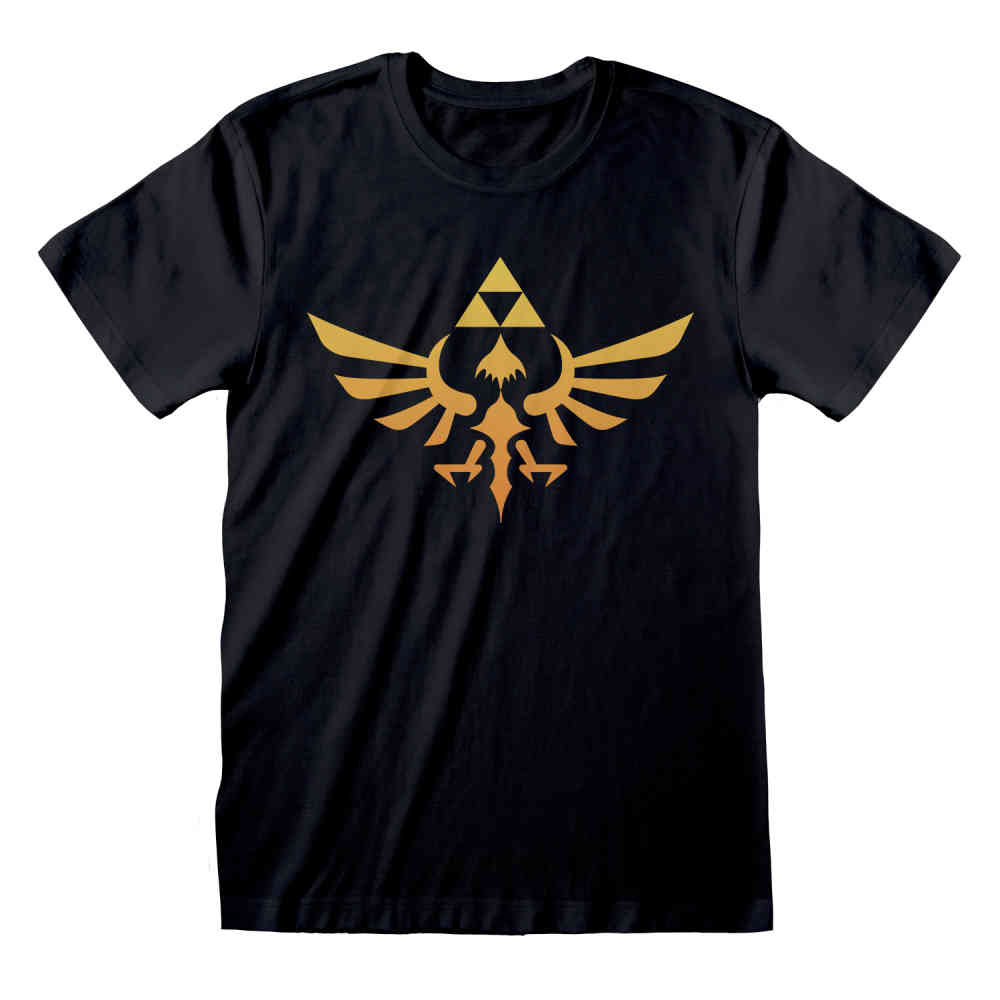 Nintendo The Legend Of Zelda - Hyrule Logo Herren T-Shirt - Schwarz